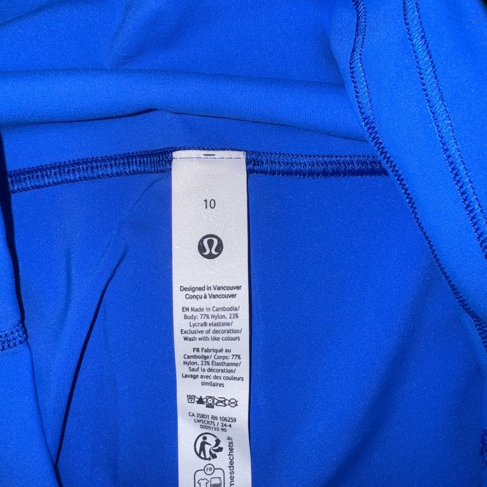 Lululemon Athletica Blue Leggings with Wide Waistband - Picture 3 of 4